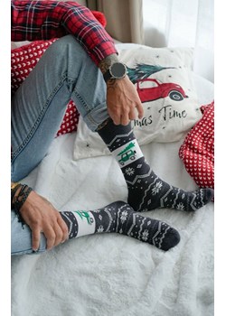 Skarpetki świąteczne męskie bordowe Samochód z choinką 1290.030, Kolor ciemny melanż, Rozmiar 38-41, Milena ze sklepu Intymna w kategorii Skarpetki męskie - zdjęcie 187762114