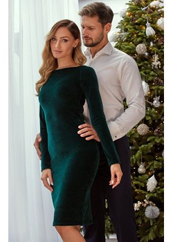 Welurowa sukienka ołówkowa w kolorze zielonym M565, Kolor zielony, Rozmiar S, MOE ze sklepu Intymna w kategorii Sukienki - zdjęcie 187762122
