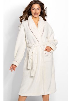 Szlafrok damski ciepły Dolce Vita Long, Kolor ecru, Rozmiar 3XL, Momenti per me ze sklepu Intymna w kategorii Szlafroki damskie - zdjęcie 187762131