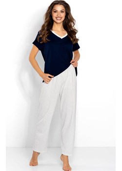 Piżama damska wiskoza Cindy, Kolor granatowo-ecru, Rozmiar S, Momenti per me ze sklepu Intymna w kategorii Piżamy damskie - zdjęcie 187762153