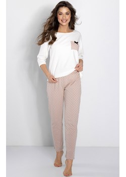 Piżama damska bawełniana Eliza, Kolor ecru-różowy, Rozmiar M, Momenti per me ze sklepu Intymna w kategorii Piżamy damskie - zdjęcie 187762161