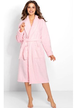 Elegancki szlafrok damski długi Rosie Long, Kolor różowy, Rozmiar 3XL, Momenti per me ze sklepu Intymna w kategorii Szlafroki damskie - zdjęcie 187762313