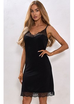 Koszula nocna damska z koronką EVERY NIGHT, Kolor czarny, Rozmiar M, PURE SIN ze sklepu Intymna w kategorii Koszule nocne - zdjęcie 187762360