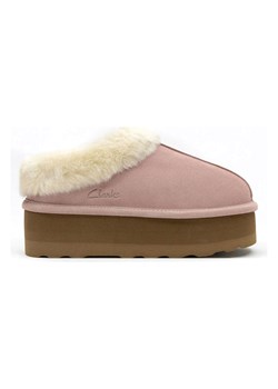 Clarks Skórzane kapcie w kolorze jasnoróżowym ze sklepu Limango Polska w kategorii Kapcie damskie - zdjęcie 187762680
