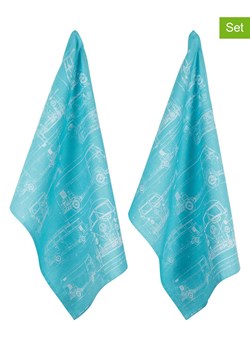 PAD Concept Ściereczki (2 szt.) &quot;Culture&quot; w kolorze turkusowym do naczyń - 70 x 50 cm ze sklepu Limango Polska w kategorii Ścierki kuchenne - zdjęcie 187765801