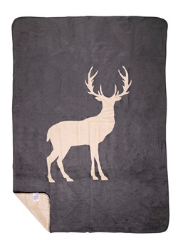 Mars &amp; More Pled &quot;Standing Deer&quot; w kolorze beżowo-szarym - 180 x 130 cm ze sklepu Limango Polska w kategorii Tekstylia - zdjęcie 187765921