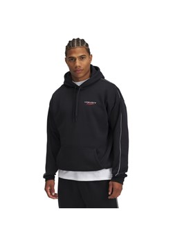 Męska bluza dresowa nierozpinana z kapturem Under Armour Project Rock Icon Fleece Hdy - czarna ze sklepu Sportstylestory.com w kategorii Bluzy męskie - zdjęcie 187766510