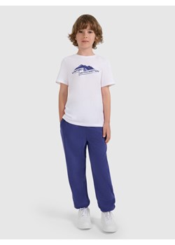 Chłopięce spodnie polarowe 4F 4FJWAW25TTROM1254 - granatowe ze sklepu Sportstylestory.com w kategorii Spodnie chłopięce - zdjęcie 187766611