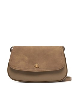 Calvin Klein Torebka Ck Brushed Flap Camera Bag LV04F3409G Beżowy ze sklepu MODIVO w kategorii Listonoszki - zdjęcie 187766654