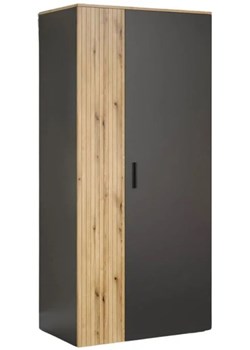 Duża szafa z drążkiem na ubrania grafit + dąb evok Z8-W91 ze sklepu Edinos.pl w kategorii Szafy - zdjęcie 187766703