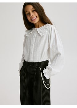 Reserved - Spodnie wide leg w paski - czarny ze sklepu Reserved w kategorii Spodnie dziewczęce - zdjęcie 187766833