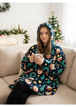 Sinsay - Snoodie świąteczne - niebieski ze sklepu Sinsay w kategorii Bluzy damskie - zdjęcie 187767290