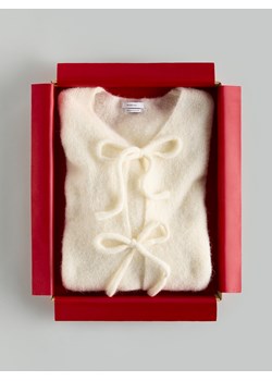 Reserved - Kardigan z wełną alpaki - złamana biel ze sklepu Reserved w kategorii Swetry damskie - zdjęcie 187773104