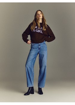 Reserved - Jeansy barrel leg - niebieski ze sklepu Reserved w kategorii Jeansy damskie - zdjęcie 187773252