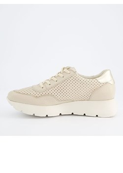 Paul Green Skórzane sneakersy w kolorze beżowym ze sklepu Limango Polska w kategorii Buty sportowe damskie - zdjęcie 187773842