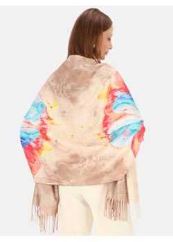Kolorowy szal z kaszmiru i wełny z kwiatem Potis & Verso ze sklepu Eye For Fashion w kategorii Szaliki i chusty damskie - zdjęcie 187773973