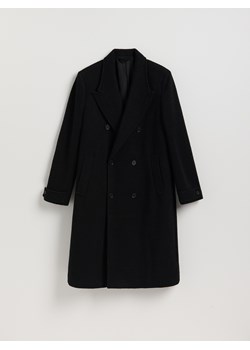 Reserved - Długi płaszcz z wełną - czarny ze sklepu Reserved w kategorii Płaszcze męskie - zdjęcie 187774074