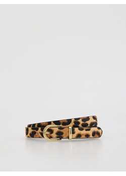 Reserved - Skórzany pasek z włosiem - wielobarwny ze sklepu Reserved w kategorii Paski damskie - zdjęcie 187774352