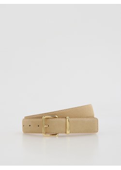 Reserved - Skórzany pasek - beżowy ze sklepu Reserved w kategorii Paski damskie - zdjęcie 187774360