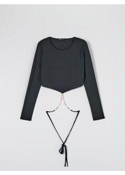 Sinsay - Bluzka z wiązaniem - czarny ze sklepu Sinsay w kategorii Bluzki damskie - zdjęcie 187775162