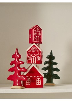 Sinsay - Dekoracje świąteczne w kształcie domków 3 pack - czerwony ze sklepu Sinsay w kategorii Dekoracje bożonarodzeniowe - zdjęcie 187775200