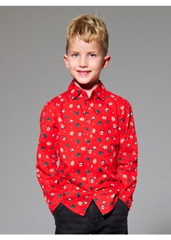 Sinsay - Bawełniana koszula z motywem świątecznym - czerwony ze sklepu Sinsay w kategorii Koszule chłopięce - zdjęcie 187775241