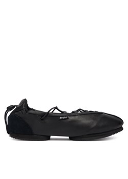 Polo Ralph Lauren Baleriny Blrna Lce Up 804P08221001 Czarny ze sklepu MODIVO w kategorii Balerinki - zdjęcie 187776022