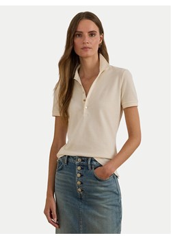 LAUREN RALPH LAUREN Polo 200679219010 Beżowy Regular Fit ze sklepu MODIVO w kategorii Bluzki damskie - zdjęcie 187776024