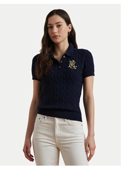 LAUREN RALPH LAUREN Sweter 200932224002 Granatowy Slim Fit ze sklepu MODIVO w kategorii Swetry damskie - zdjęcie 187776034