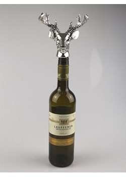 AM Design Korek &quot;Jeleń&quot; w kolorze srebrnym do butelki - wys. 14 x Ø 12 cm ze sklepu Limango Polska w kategorii Naczynia - zdjęcie 187777032