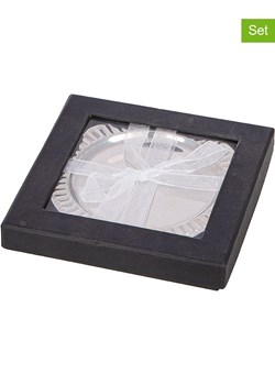 GILDE Podkładki (4 szt.) &quot;Nova&quot; w kolorze srebrnym - Ø 11 cm ze sklepu Limango Polska w kategorii Akcesoria kuchenne - zdjęcie 187777201