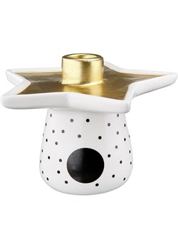 GILDE Świecznik &quot;Star&quot; w kolorze złoto-białym - 12 x 12 x 9 cm ze sklepu Limango Polska w kategorii Świeczniki - zdjęcie 187777214