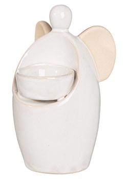 GILDE Świecznik &quot;Dagmara&quot; w kolorze białym - wys. 16,5 cm ze sklepu Limango Polska w kategorii Świeczniki - zdjęcie 187777304