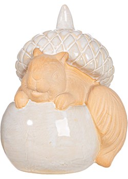 GILDE Figurka dekoracyjna w kolorze biało-pomarańczowym - 11 x 13,5 x 10,8 cm ze sklepu Limango Polska w kategorii Dekoracje - zdjęcie 187777310