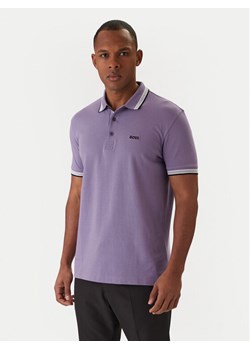 BOSS Polo Paddy 50469055 Fioletowy Regular Fit ze sklepu MODIVO w kategorii T-shirty męskie - zdjęcie 187778281