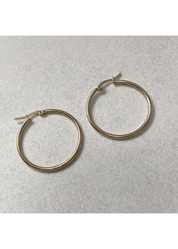 Kolczyki złote damskie koła 3.3 cm stal szlachetna ze sklepu otien.com w kategorii Kolczyki - zdjęcie 187780160