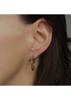 Kolczyki złote koła małe 2.3 cm stal chirurgiczna ze sklepu otien.com w kategorii Kolczyki - zdjęcie 187780162