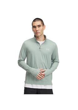 Męski longsleeve do biegania Under Armour UA Launch 1/4 ZIP - zielony ze sklepu Sportstylestory.com w kategorii T-shirty męskie - zdjęcie 187780643