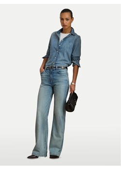 LAUREN RALPH LAUREN Koszula jeansowa 200P08166001 Niebieski Straight Fit ze sklepu MODIVO w kategorii Koszule damskie - zdjęcie 187781133
