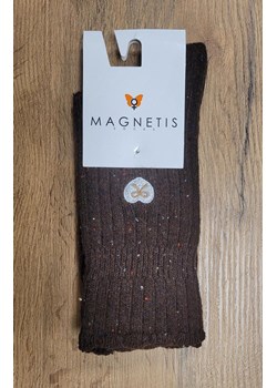 Ciepłe skarpetki damskie w prążek serduszka CO5025 brązowe, Kolor brązowy, Rozmiar uniwersalny, Magnetis ze sklepu Primodo w kategorii Skarpetki damskie - zdjęcie 187781344
