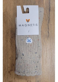 Ciepłe skarpetki damskie w prążek serduszka CO5025 jasny beż, Kolor jasny beż, Rozmiar uniwersalny, Magnetis ze sklepu Intymna w kategorii Skarpetki damskie - zdjęcie 187782020