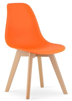 Zestaw pomarańczowych krzeseł w stylu skandynawskim 4 szt F3-Z43 ze sklepu Edinos.pl w kategorii Krzesła - zdjęcie 187782193
