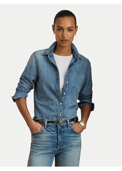 LAUREN RALPH LAUREN Koszula jeansowa 200P08166001 Niebieski Straight Fit ze sklepu MODIVO w kategorii Koszule damskie - zdjęcie 187783424