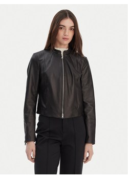 HUGO Kurtka skórzana Lasari 50555743 Czarny Regular Fit ze sklepu MODIVO w kategorii Kurtki damskie - zdjęcie 187783444