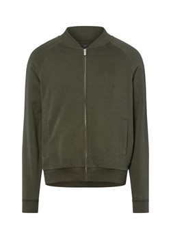 Nils Sundström Bluza męska Mężczyźni Bawełna oliwkowy jednolity ze sklepu vangraaf w kategorii Bluzy męskie - zdjęcie 187783873