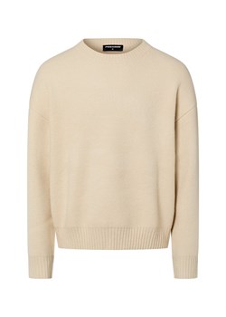 PEGADOR Męski sweter - Spoleto Mężczyźni Sztuczne włókno beżowy jednolity ze sklepu vangraaf w kategorii Swetry męskie - zdjęcie 187783881