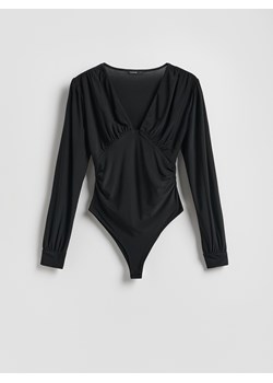 Reserved - Body z bufiastymi rękawami - czarny ze sklepu Reserved w kategorii Bluzki damskie - zdjęcie 187784212