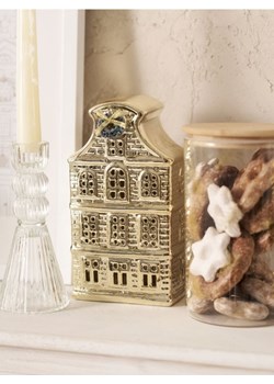 Sinsay - Świecznik z motywem zimowym w kształcie domku - złoty ze sklepu Sinsay w kategorii Dekoracje bożonarodzeniowe - zdjęcie 187784490
