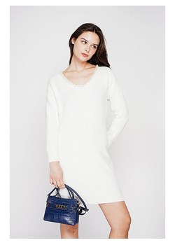 C&amp; Jo Sukienka dzianinowa w kolorze białym ze sklepu Limango Polska w kategorii Sukienki - zdjęcie 187785162