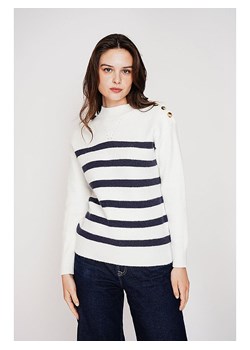 C&amp; Jo Sweter w kolorze biało-granatowym ze sklepu Limango Polska w kategorii Swetry damskie - zdjęcie 187785174